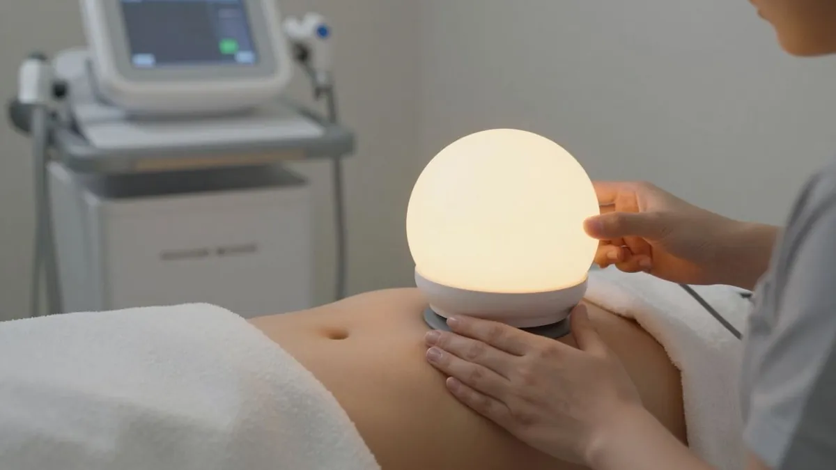 Mulher recebendo tratamento a laser vaginal para bem-estar.